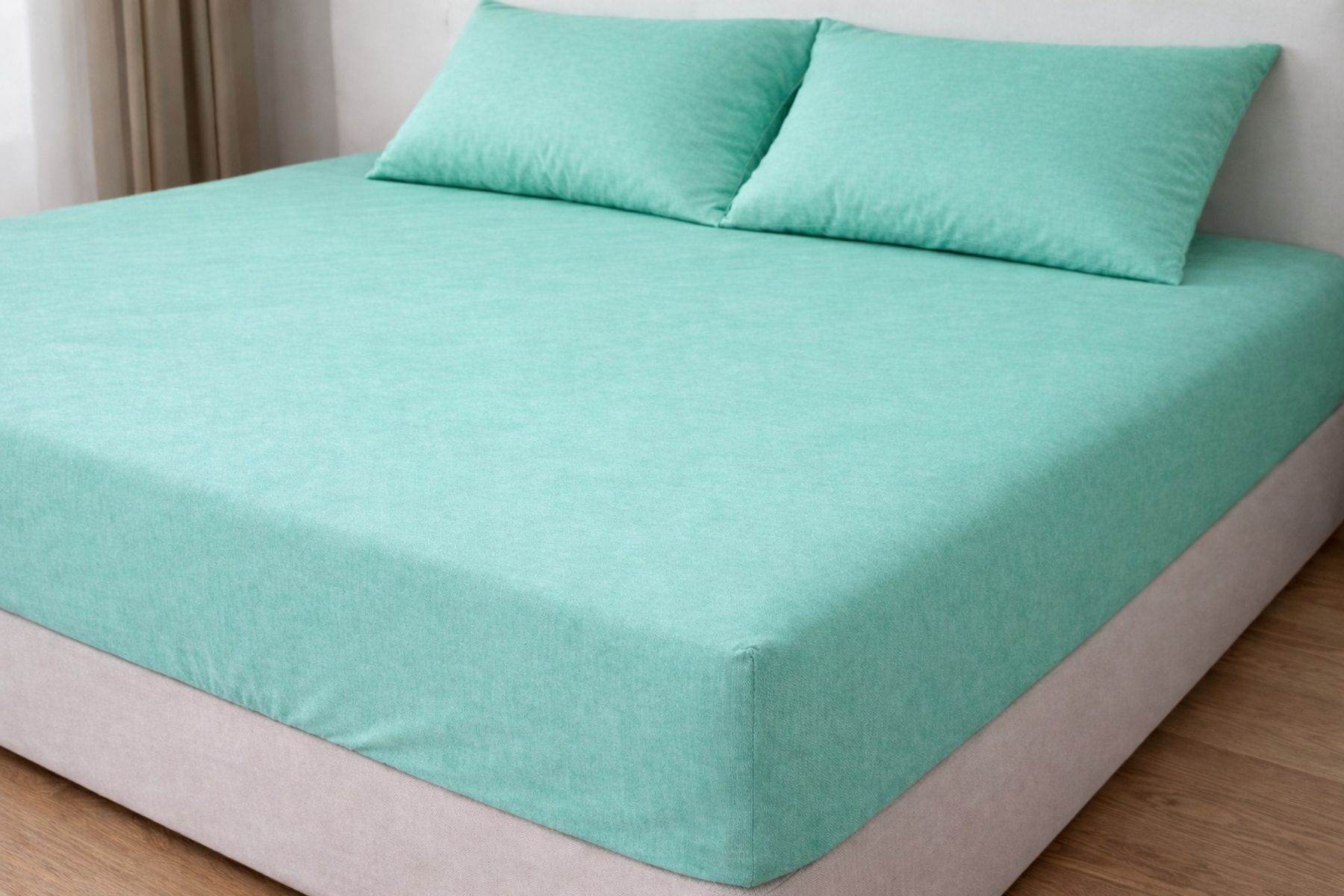 Чаршаф с ластик ранфорс 200/200 + 2 калъфки за възглавници